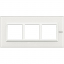 Axolute RECTANGULAR white glass Frame 3 vietigs - vertical