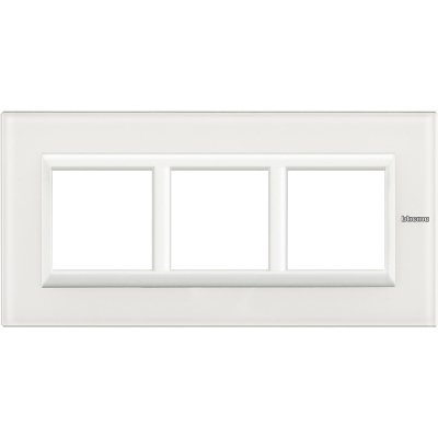 Axolute RECTANGULAR white glass Frame 3 vietigs - vertical