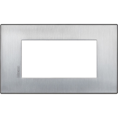 Axolute Рамка Итальянский стандарт AIR brushed titanium - 4 модуля