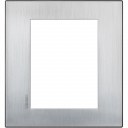 Axolute Рамка Итальянский стандарт AIR brushed titanium 3 + 3 модуля