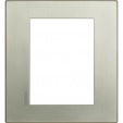 Axolute Italian standart AIR brushed chrome Frame 3 + 3 modules