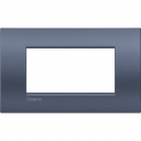 Bticino LivingLight Рамка Итальянский стандарт Air Blue moon 4- местная