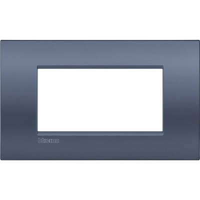 Bticino LivingLight Рамка Итальянский стандарт Air Blue moon 4- местная