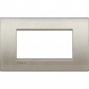 Bticino LivingLight Rāmis Itāļu standarts Air Brushed titanium 4- vietīgs