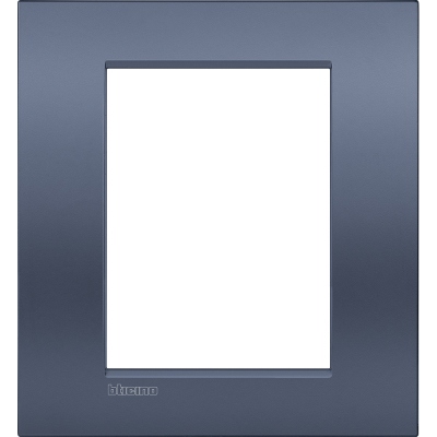 Bticino LivingLight Рамка Итальянский стандарт Air Blue moon 3 + 3- местная