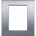 Bticino LivingLight Rāmis Itāļu standarts Air Brushed chrome 3 + 3- vietīgs