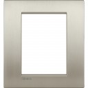 Bticino LivingLight Rāmis Itāļu standarts Air Brushed titanium 3 + 3- vietīgs