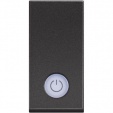 Classia black Выключатель 1 модуль с индикацией(ON/OFF)