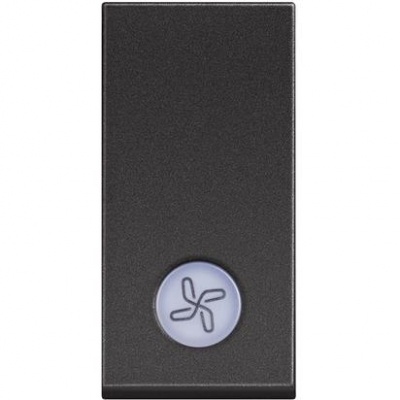 Classia black Switch 1 module with indication(VENTILATION)