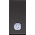 Classia black Выключатель 1 модуль с индикацией(LIGHT)