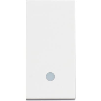 Classia white Push button (NO) 1 module with indication