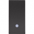Classia black Push button (NO) 1 module with indication