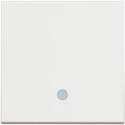 Classia white Push button (NO) 2 modules with indication