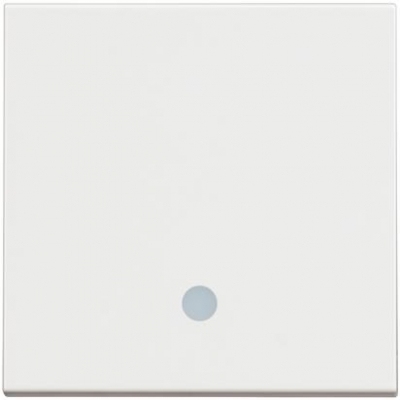 Classia white Push button (NO) 2 modules with indication