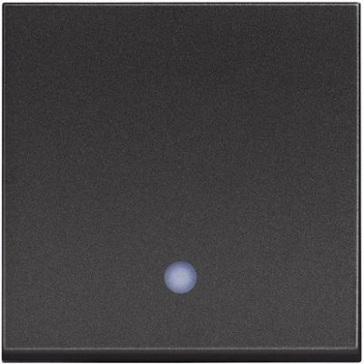 Classia black Push button (NO) 2 modules with indication