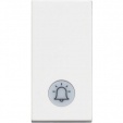 Classia white Push button (NO) 1 module with indication(BELL)
