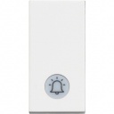 Classia white Push button (NO) 1 module with indication(BELL)
