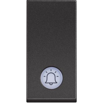 Classia black Push button (NO) 1 module with indication(BELL)