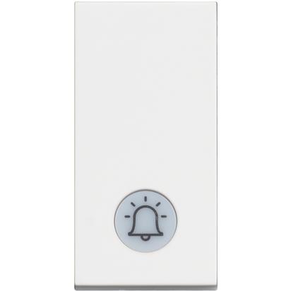 Classia white Push button (NO) 1 module with indication(BELL) 12V /24V