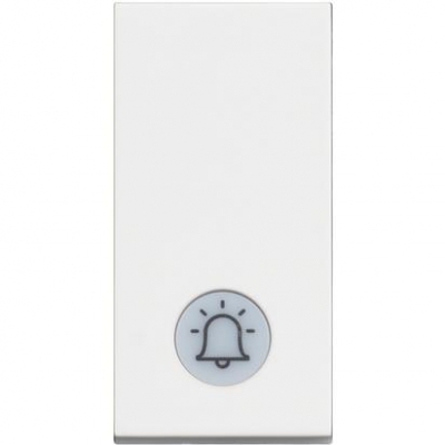 Classia white Push button (NO) 1 module with indication(BELL) 12V /24V