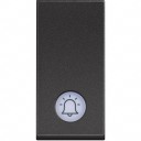Classia black Push button (NO) 1 module with indication(BELL) 12V /24V
