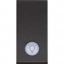 Classia black Звонковая кнопка (NO) 1 модуль с индикацией(LIGHT)