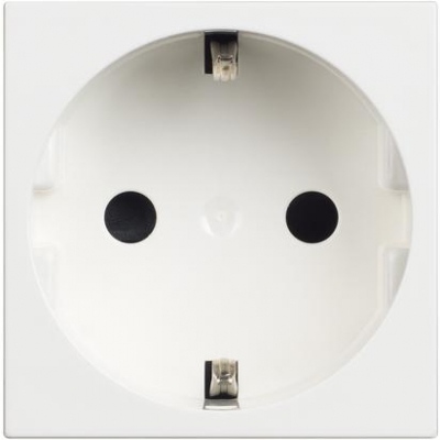 Classia white Socket 2 modules 2P+E and shielded contacts