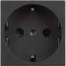 Classia black Розетка 2 модуля 2P+E с детской защитой