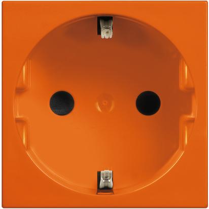 Classia Rozete 2 moduļi ar zemējumu, ar bērnu aizsardzību oranža