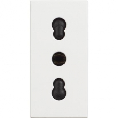 Classia white Socket - 1 module - Italian standart