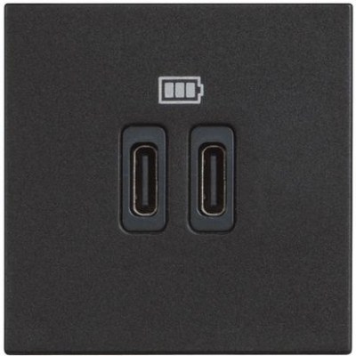 Classia black Socket USB (TYPE C + TYPE C)
