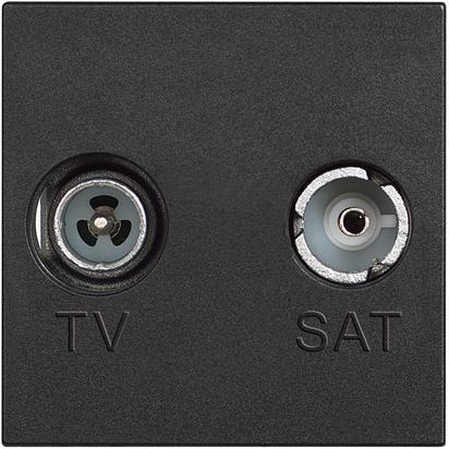 Classia Rozete TV-SAT melns GALA 10dB 2 moduļi
