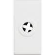 Classia white Cover plate with cable outlet