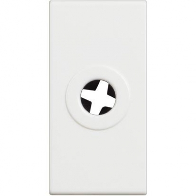 Classia white Cover plate with cable outlet