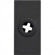 Classia black Cover plate with cable outlet