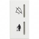 Classia Slēdzis 1-0-2 Hotel balts ar indikāciju. (Do not disturb/ make bed)