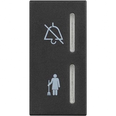 Classia Slēdzis 1-0-2 Hotel melns ar indikāciju.(Do not disturb/ make bed)