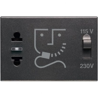 Classia black Hotel Socket for electric razor