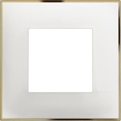 Classia Frame 1 gang white gold