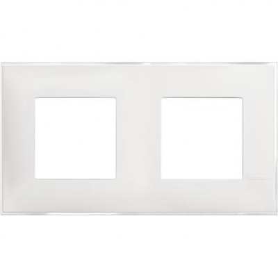 Classia Frame 2 gang ice satin