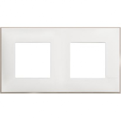 Classia 2 местная рамка белая satin