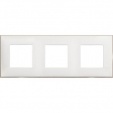 Classia 3 местная рамка белая satin