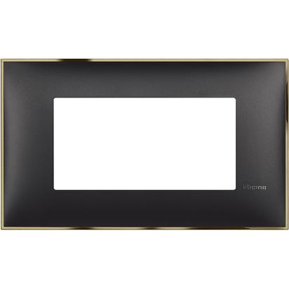 Classia рамка Итальянский стандарт - 4 модуля black gold