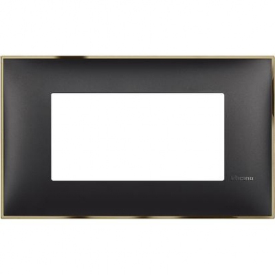 Classia рамка Итальянский стандарт - 4 модуля black gold