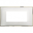 Classia рамка Итальянский стандарт - 4 модуля белая gold