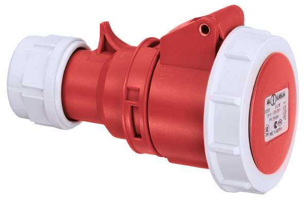 CEE connector, IP67, 16A, 4-pole, 400V, 6h, red