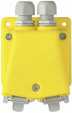 Flanged socket, IP67, yellow