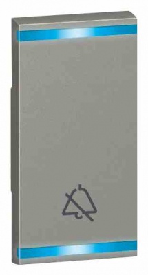 Square key cover Arteor - DO NOT DISTURB+PLEASE CLEAN THE ROOM - magnesium