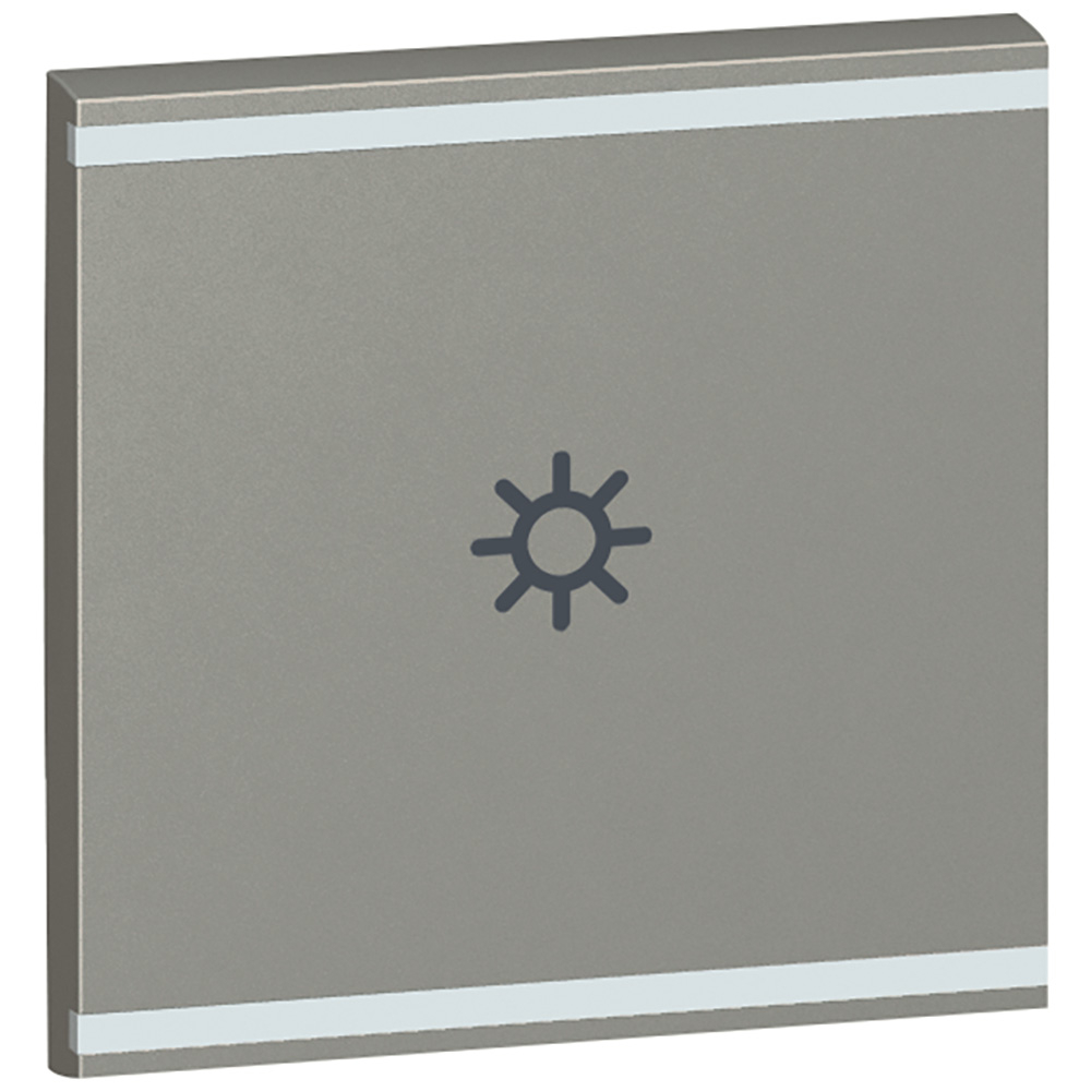 Square key cover Arteor BUS/SCS - light symbol - 2 modules - magnesium