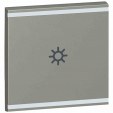 Square key cover Arteor BUS/SCS - light symbol - 2 modules - magnesium